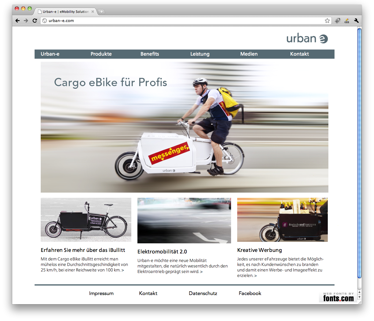 Urban-e Website Urband E von Realgestalt